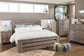 Zelen / Panel Headboard With Mirrored Dresser And Chest