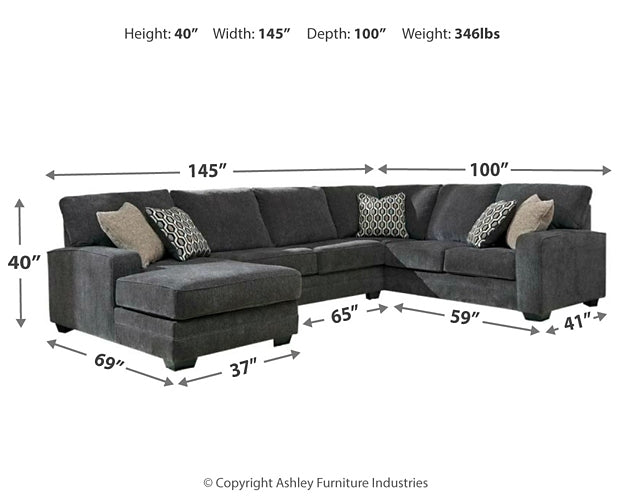 Tracling 3-Piece Sectional with Ottoman