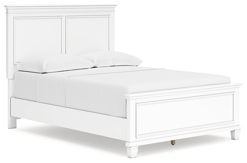 Fortman Full Panel Bed with Mirrored Dresser