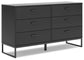 Socalle Queen Panel Platform Bed with Dresser