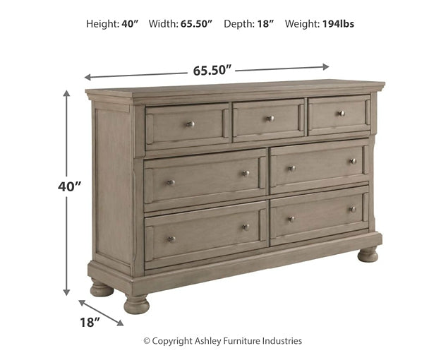 Lettner California King Panel Bed with Dresser